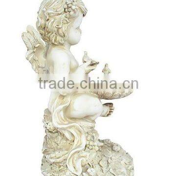 Polyresin Garden Angel Statues Bird Feeder photo-3