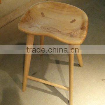 ash wood clear painting tractor chair bar stool hot sell bar chair nordic style chair