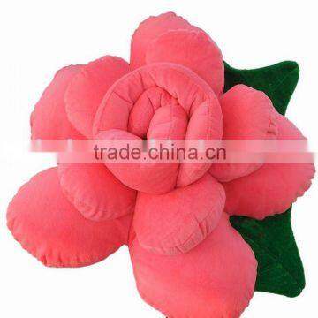 pink plush rose rose cushion and pillow