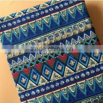 Linen Printed Fabric National Style Table Cloth Pillow photo-5