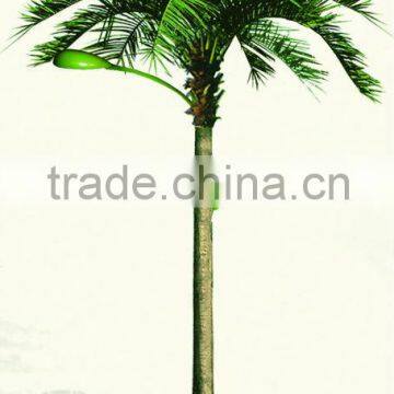 Royal coconut tree with solar lamp for street decoration