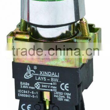 IP65 waterproof on off flush momentary push button switch with mark silver contact grade A LAY5-BK2365