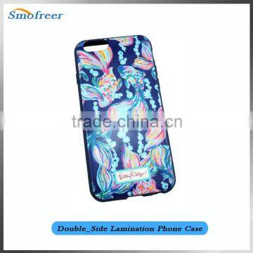 High Quality Cell Phone Cases Double Side PC Mobile Phone Back Cover for Iphone 6,the Design is TPU+PC for Iphone 6 6s Case