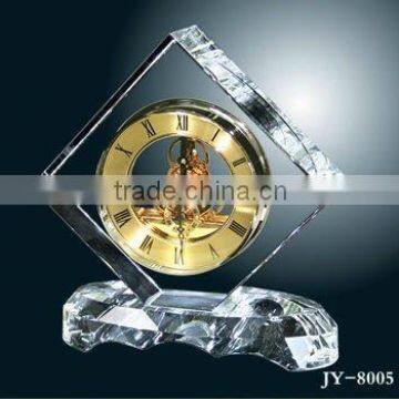 wholesale K9 crystal table clock for business gift