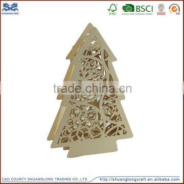 2015 factory price cute christmas ornaments wood christmas tree ornaments