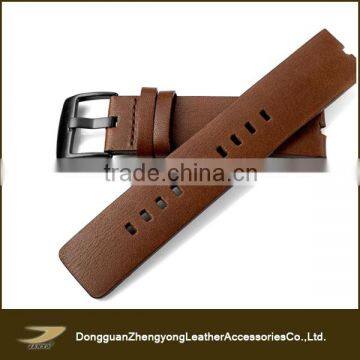 OEM wholesale high-grade waterproof tan leather watch strap