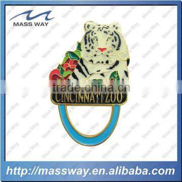 customized brass lovely custom cartoon enamel metal tiger lapel pin