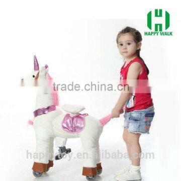 HI wholesale kids plush corn mechanical walking horses for kids with EN71