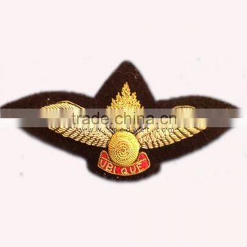 Embroidery wire gold air observation post pilot bullion wing