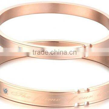 2013 Lover Charm Bangles Rose Gold Square Bangles With Big Women Bracelet Girl Bangles