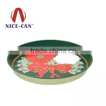 Round decorative metal serving tray tin restaurant pallets Custom Service Equipment Serving Trays