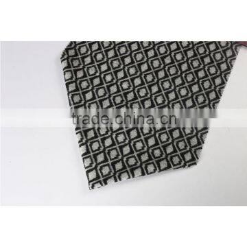 Popular rhombus design jacquard brushed polyester spandex knit fabric