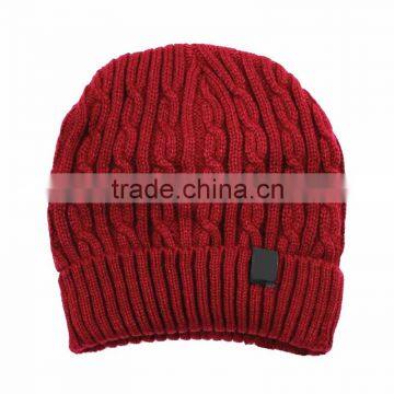 Fast lead time starter knitted custom female winter beanie hats