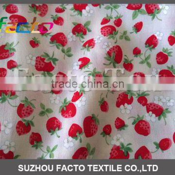 Rayon&Viscose Screen Print, Custom Made, Straberry Prints Fabric