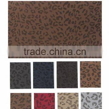 Fashionable PU Synthetic artificial cheetah skin print leather for bags, shoes, garment, furniture and etc.