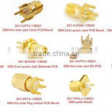 rp sma waterproof rf coaxial pcb connector