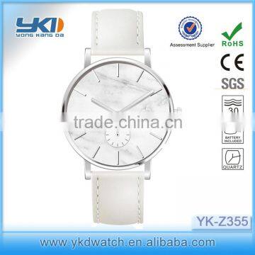 hot selling stainless steel material watches with fake marble dial