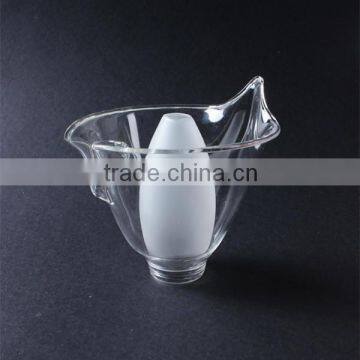 China Supplier Hanging Wall Flower Shape Mouth Blown Pyrex Glass Lamp Shade ,best-selling Home Decoration Glass Lamp Cover photo-6