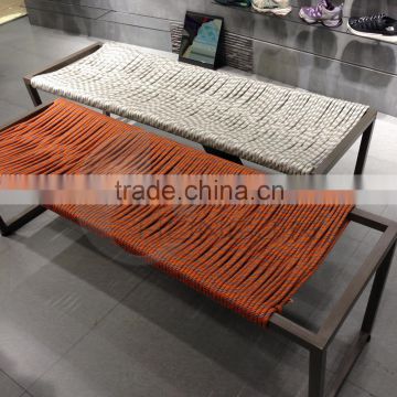 Hongjin Shoe Retail Store Rope Bench