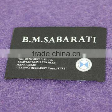 2016 High Density Computerized Woven Label Machine Sew On Neck Woven Label For Garment With Business Men's Suit Style photo-6