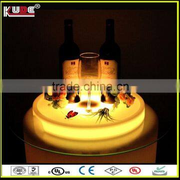 2016 plastic design LED illuminated hotel party tray for serving