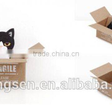 Cute cat sticky note with little paper box for hot sale                        
                                                Quality Choice