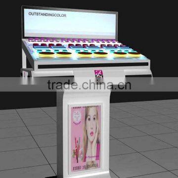 Floor standing acrylic nail polish stand holder cosmetic display and acrylic make up organizer for acrylic cosmetics showcase