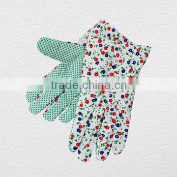 Lady's Garden Glove with PVC Dots on Palm