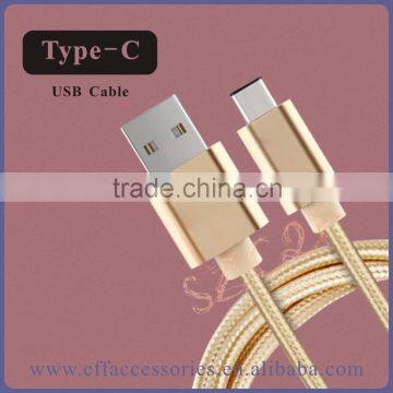 Fast Charger and Data Transder Metal Nylon Braided USB Type-C Cable