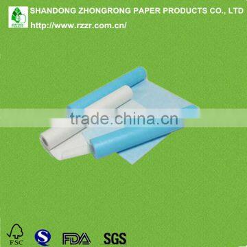 PE coated tissue paper for hospital bed sheets