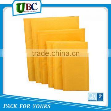 Different types of yellow kraft bubble paper bags