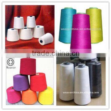 5000y dyed spun polyester sewing thread on plastic cone