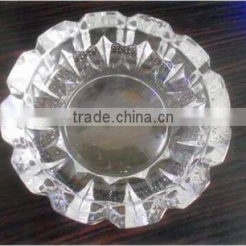 Round and Square Office Glassware Cigar Ashtray Glass Ashtray Heavy Leaves Engraved Colors photo-4