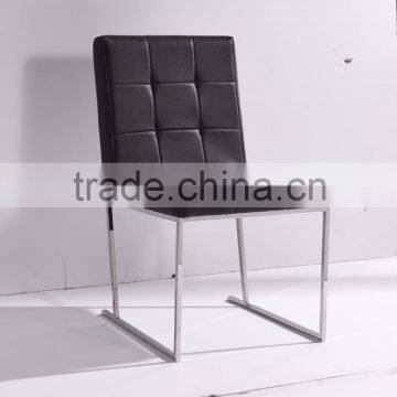 2016 Popular Design Black Color PU High Rebound Sponge +iron Leather Office Chair Four Legs China Supplier Foshan photo-5