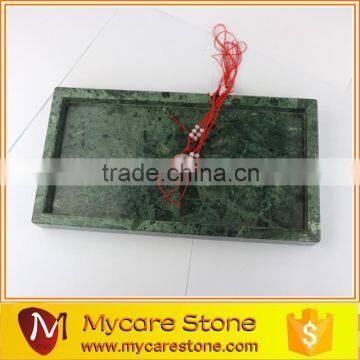 Marble serving tray 16x30cm Green rectangle marble tray