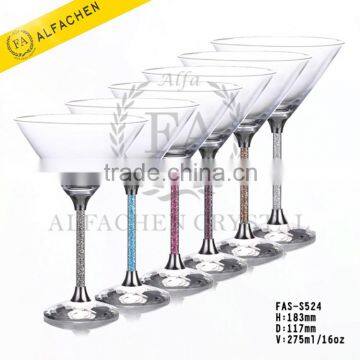 9oz wide mouth crystal martini cups wedding glass cocktail goblet