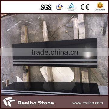 China Absolute Black Granite Modern Stair Treads photo-3