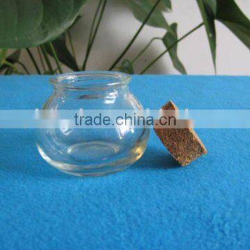 mini glass jar with wooden lid