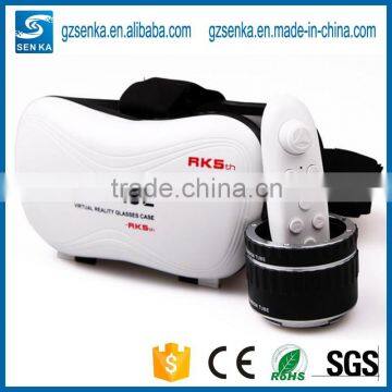 new product 2016 vr box 5th generation 3D glasses with remote for blue sexy video