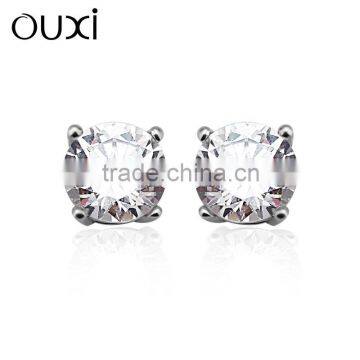 2015 new white stud&ouxi earrings made with Crystal Y20233