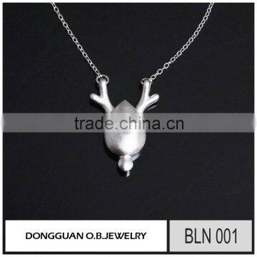 2016 Popular 925 Sterling Silver Rhodium Matte Necklace