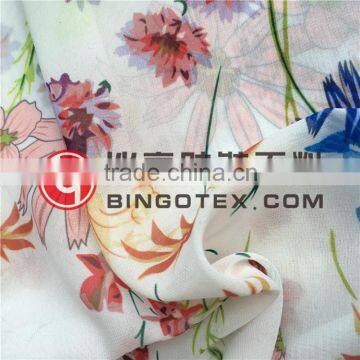 fashionable polyester plain soft printed chiffon fabric