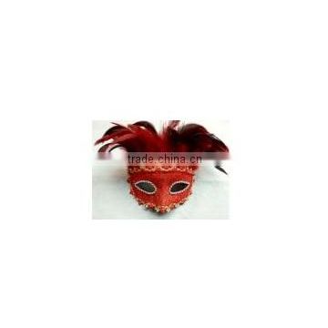 Party mask with feather