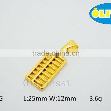 Olivia 2016 New Fashion Modern 316 Stainless Steel Cast Metal Ancient Calculator Abacus Pendant