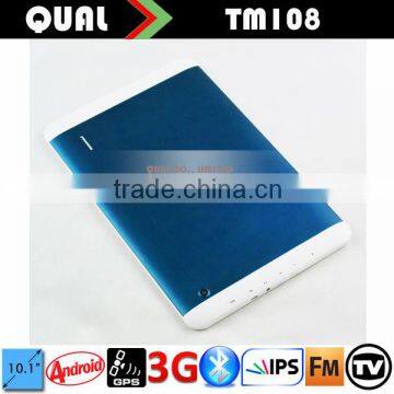 latest 10" tablet pc MTK8382 Quad Corewith 3g WCDMA two sim card slots GPS Bluetooth FM TV Android 4.4 Q