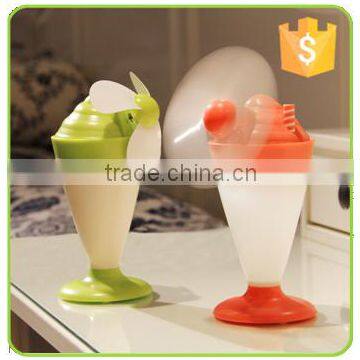 Micro desktop battery Led Mini Ice Cream Fan