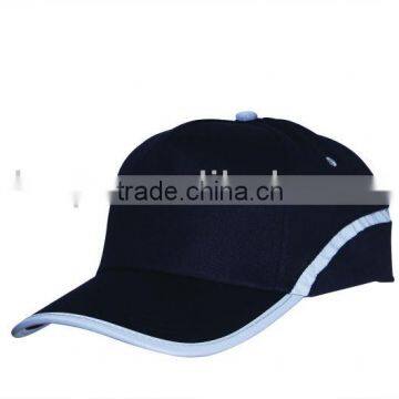 reflective border and line cotton twill 5 panel baseball cap