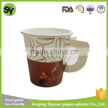 New Style New Design Paper Cups With Handle For Hot Coffee Drink