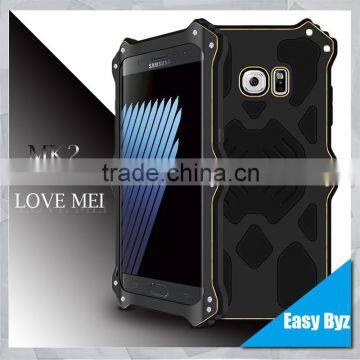 Love Mei MK2 Powerful Metal Aluminum Back Cover + Polymer Mobile Phone Case For Samsung Galaxy Note 7