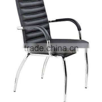 modern metal plating black leather chair dining chairs with arms